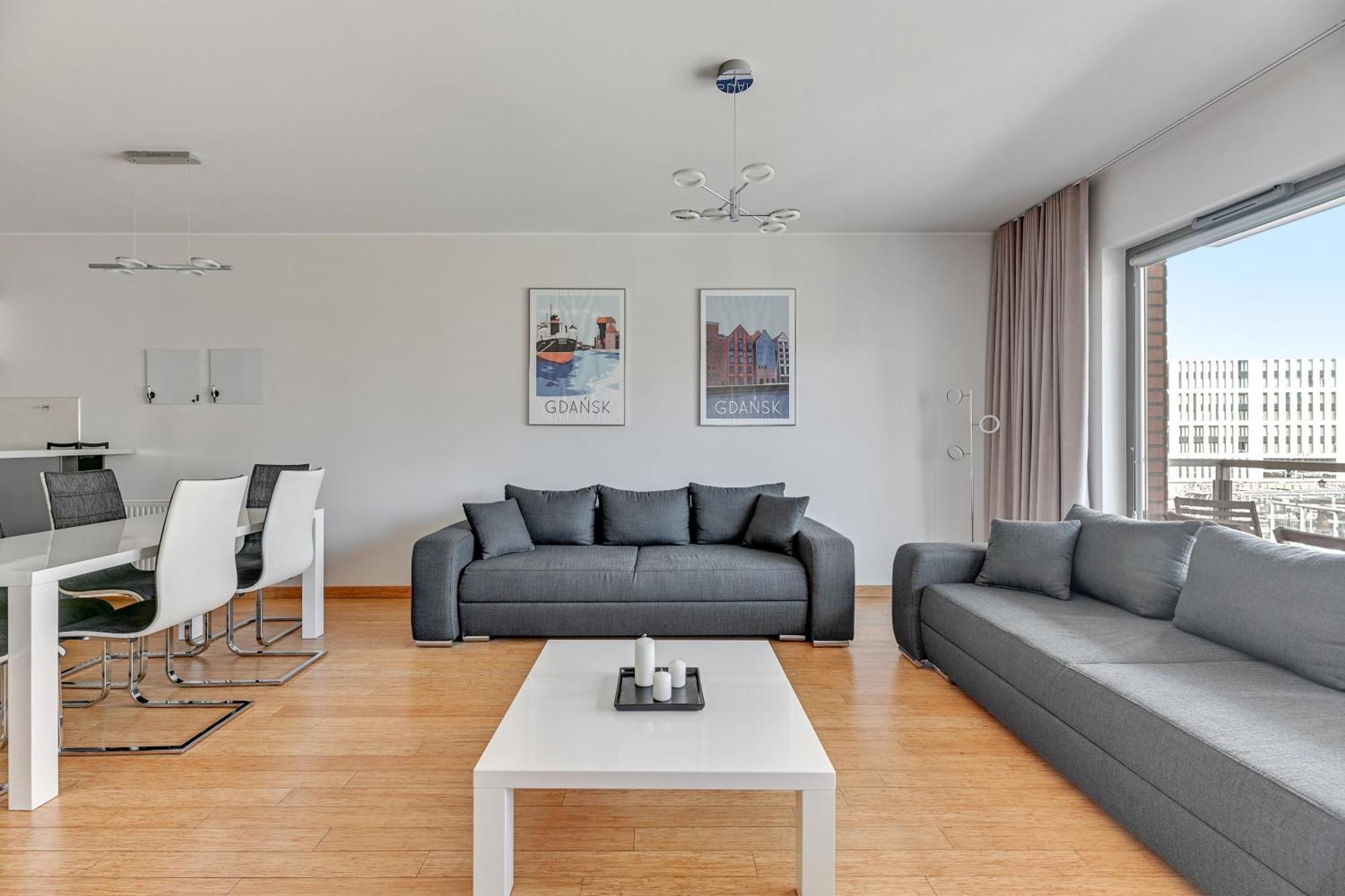 Waterlane Riverside - Spa, Pool, Gym & Parking By Downtown Apartments Gdansk Ruang foto