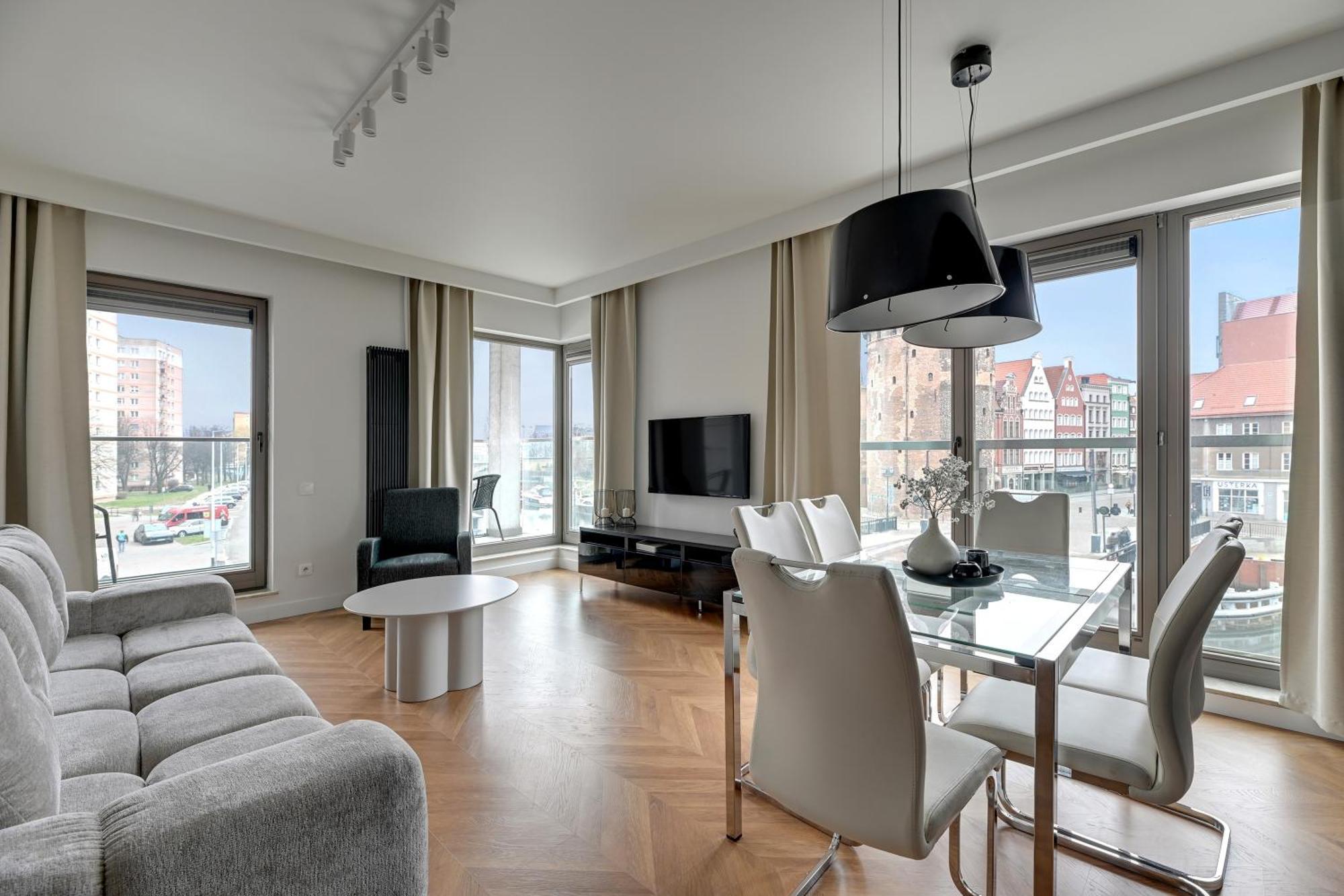 Waterlane Riverside - Spa, Pool, Gym & Parking By Downtown Apartments Gdansk Bagian luar foto