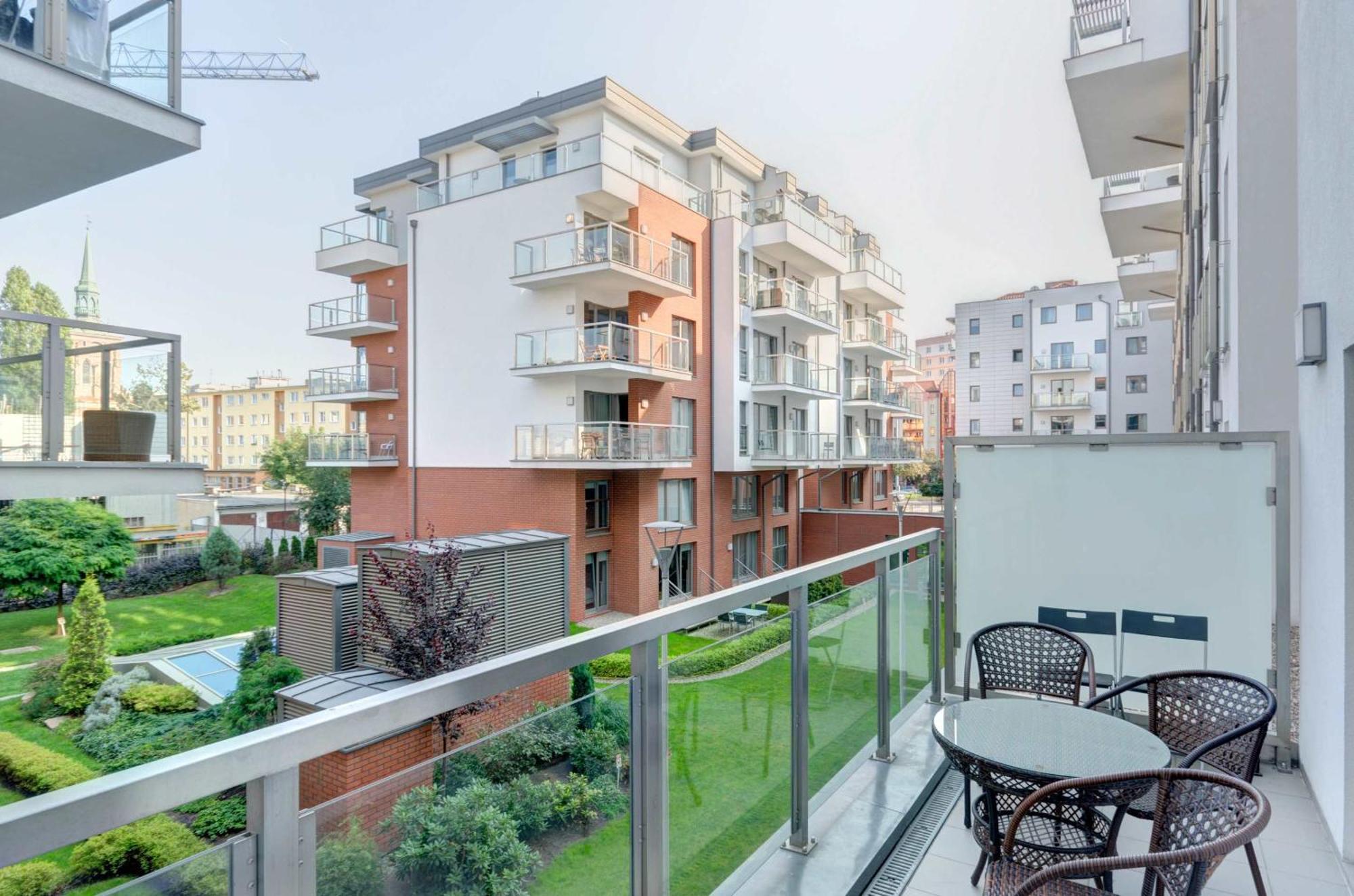 Waterlane Riverside - Spa, Pool, Gym & Parking By Downtown Apartments Gdansk Ruang foto