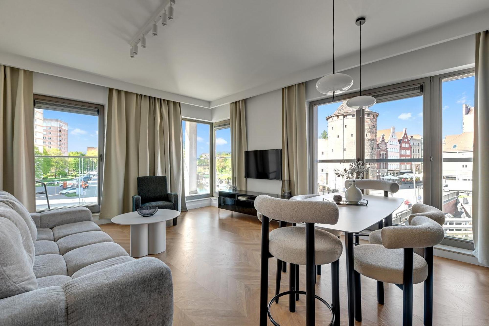 Waterlane Riverside - Spa, Pool, Gym & Parking By Downtown Apartments Gdansk Bagian luar foto